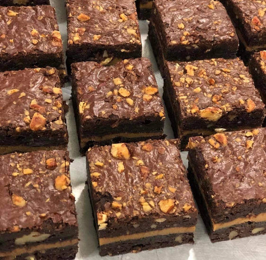 Salted Caramel Pecan Chocolate Brownie - Kiss Kiss Artisan Foods