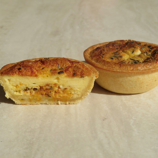 Caramelised Pumpkin & Fetta Quiche - Kiss Kiss Artisan Foods