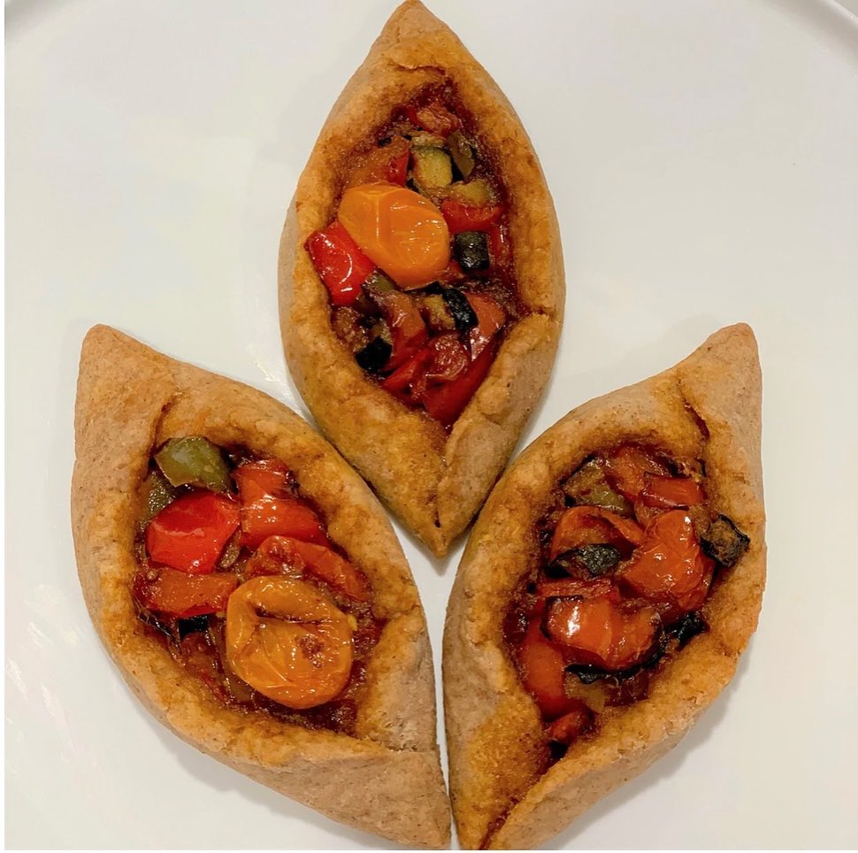 Spanish Mediterranean Vegetable Pide - Kiss Kiss Artisan Foods