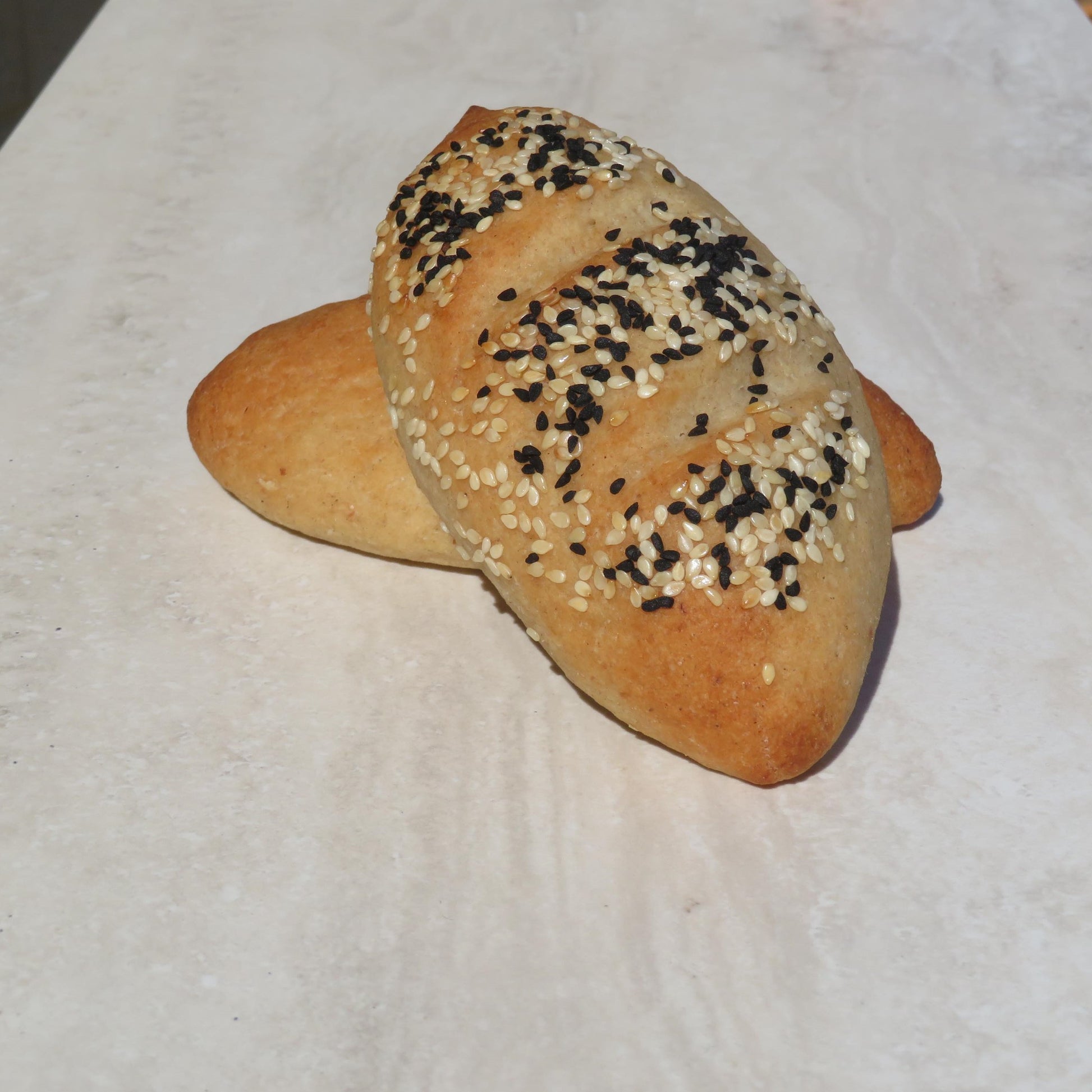 Panini Rolls Black & White Sesame Seeds - Kiss Kiss Artisan Foods