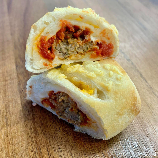 Italian Meatball Marinara Stromboli - Kiss Kiss Artisan Foods