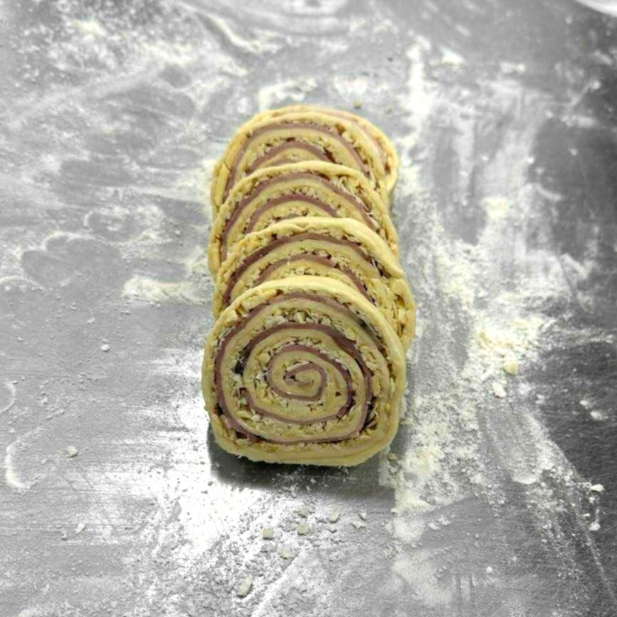 Black Forest Ham, Dijon Mustard & AOP Gruyere Cheese Swirl - Kiss Kiss Artisan Foods
