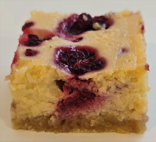 Lemon, Raspberry & Coconut Slice - Kiss Kiss Artisan Foods
