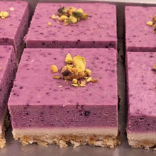 Load image into Gallery viewer, Gluten Free &amp; Vegan - RAW Blueberry &amp; Pistachio Cheesecake - 6 pack - Kiss Kiss Artisan Foods