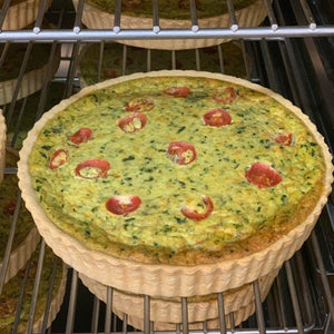 Spinach and Cheddar Quiche Party (50G) Family (1.1Kg) - Kiss Kiss Artisan Foods